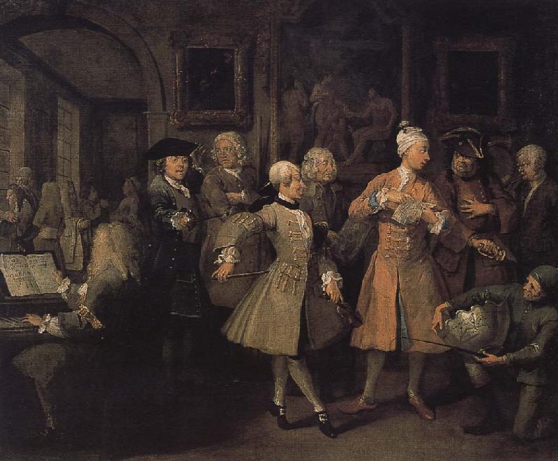 William Hogarth Conference organized by the return of a prodigal oil painting image
